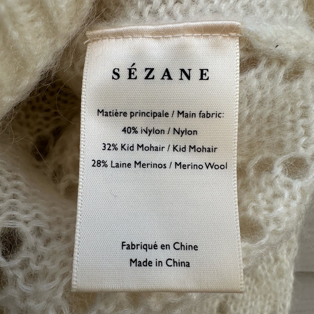 La Maille Sezane Paris Wool and Kid Mohair Cardigan - Picture 8 of 10